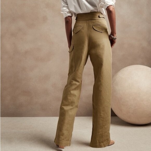 banana republic heritage explorer pant size 12 in Utilitarian Khaki linen cotton - Picture 4 of 13